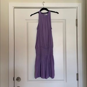 Purple Smocked Waist Dress